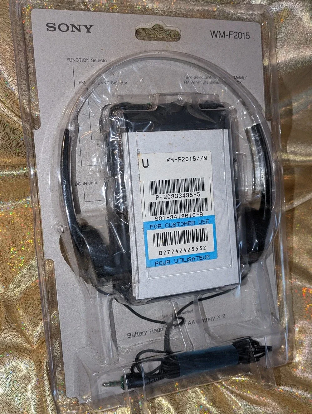 Sony Walkman WM-F2015 Portable Radio Am/Fm Cassette Player NEW